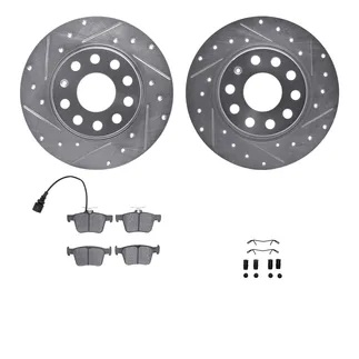 R1 Concepts WGTH1-74041 Brake Rotors - D/S - Silver W/ Euro Ceramic Pads & Hdw
